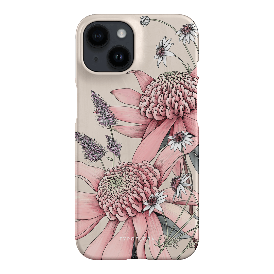 Pink Waratah Printed Phone Cases iPhone 14 / Snap by Typoflora - The Dairy