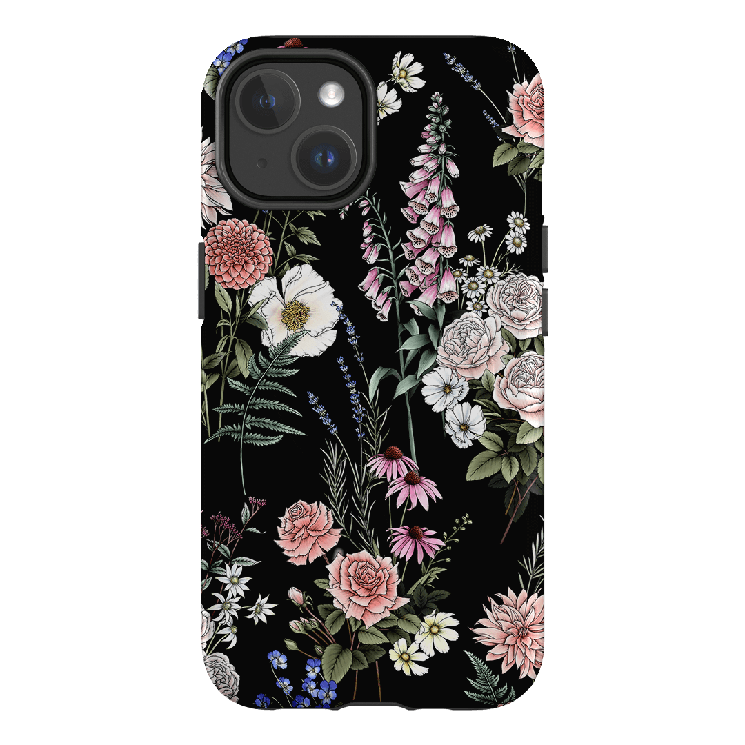 Garden Party Noir Printed Phone Cases iPhone 14 / Armoured MagSafe by Typoflora - The Dairy