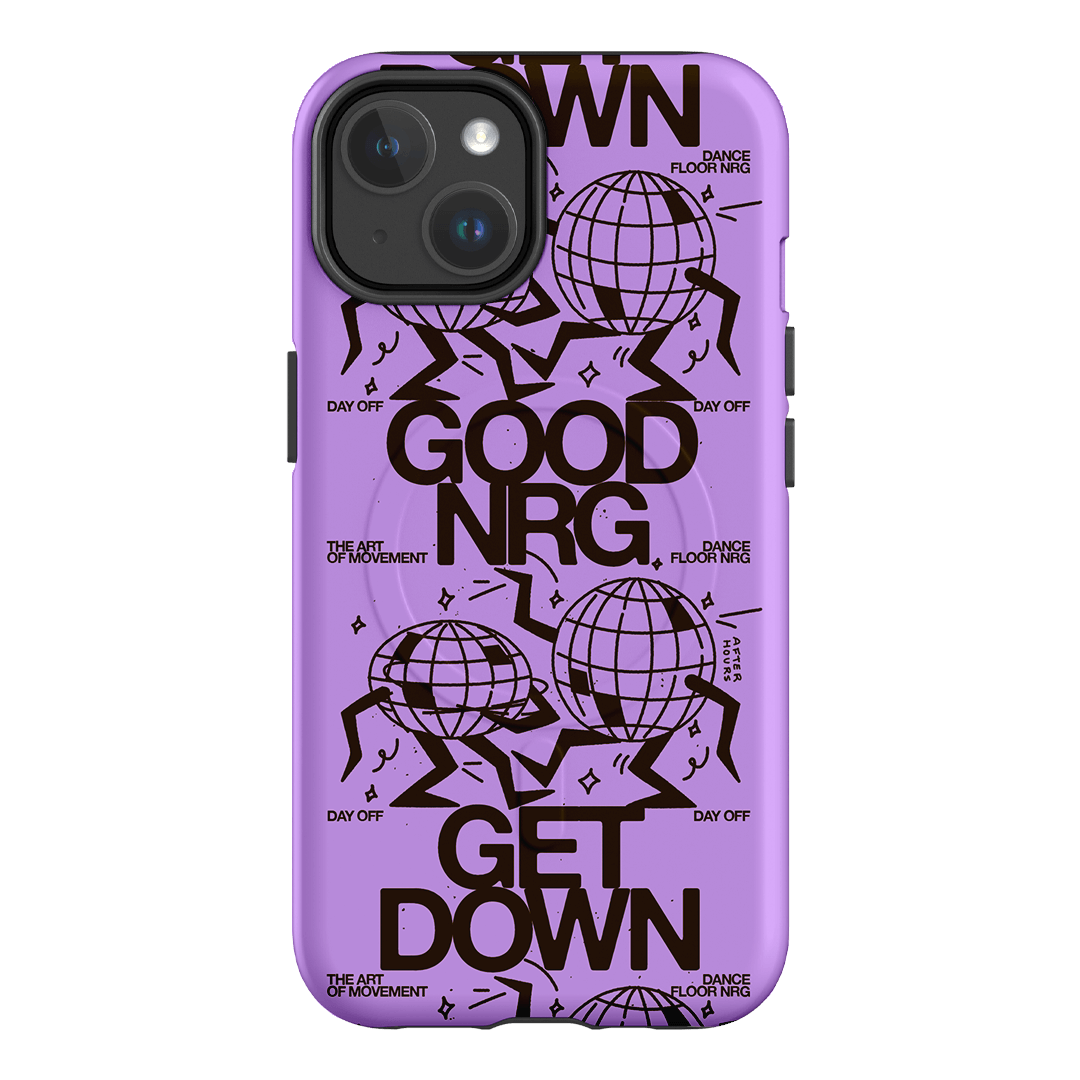 Good Energy in Purple Printed Phone Cases iPhone 14 / Armoured MagSafe by After Hours - The Dairy