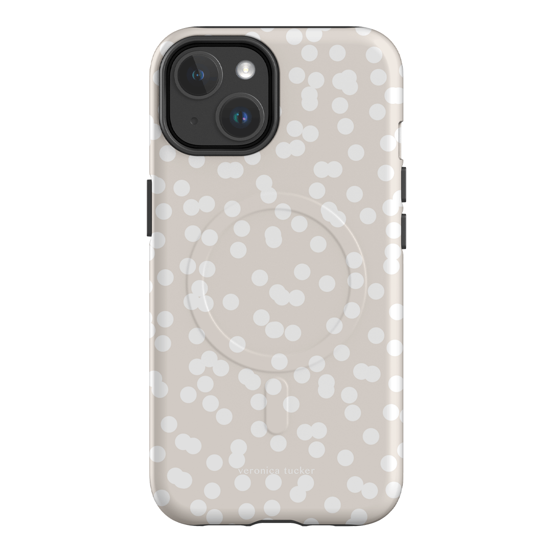 Mini Confetti White Printed Phone Cases iPhone 14 / Armoured MagSafe by Veronica Tucker - The Dairy