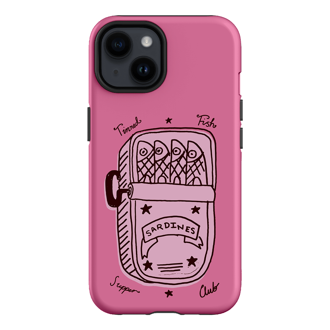 Sardine Social Pink Printed Phone Cases iPhone 14 / Armoured by The Dairy - The Dairy