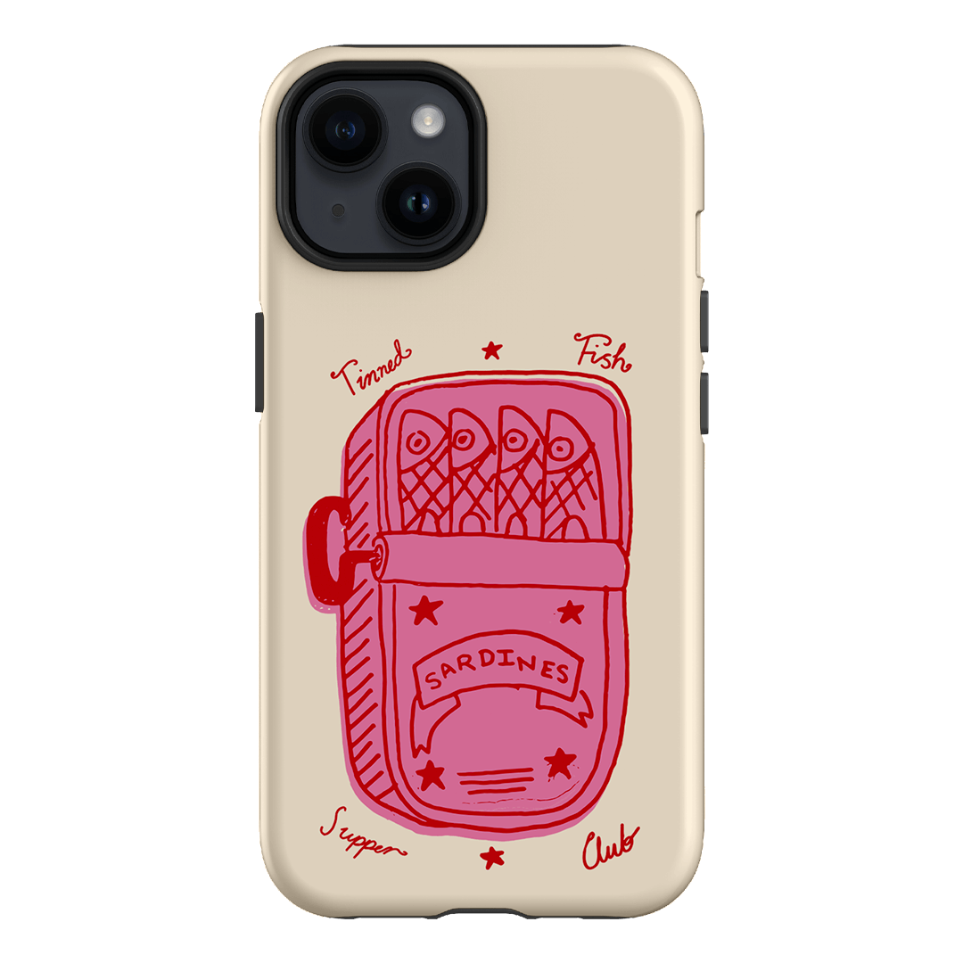 Sardine Social Red Printed Phone Cases iPhone 14 / Armoured by The Dairy - The Dairy