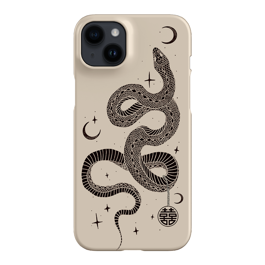 Astro Snake in Cream Printed Phone Cases by Veronica Tucker - The Dairy