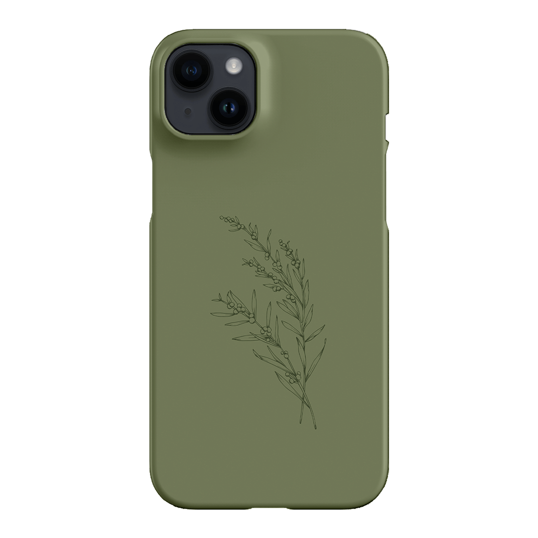 Khaki Wattle Printed Phone Cases by Typoflora - The Dairy