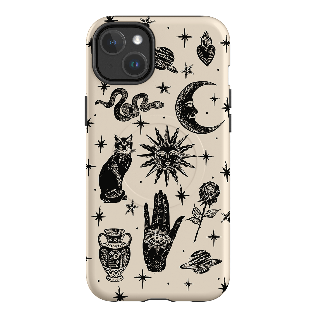 Astro Flash Beige Printed Phone Cases iPhone 14 Plus / Armoured MagSafe by Veronica Tucker - The Dairy