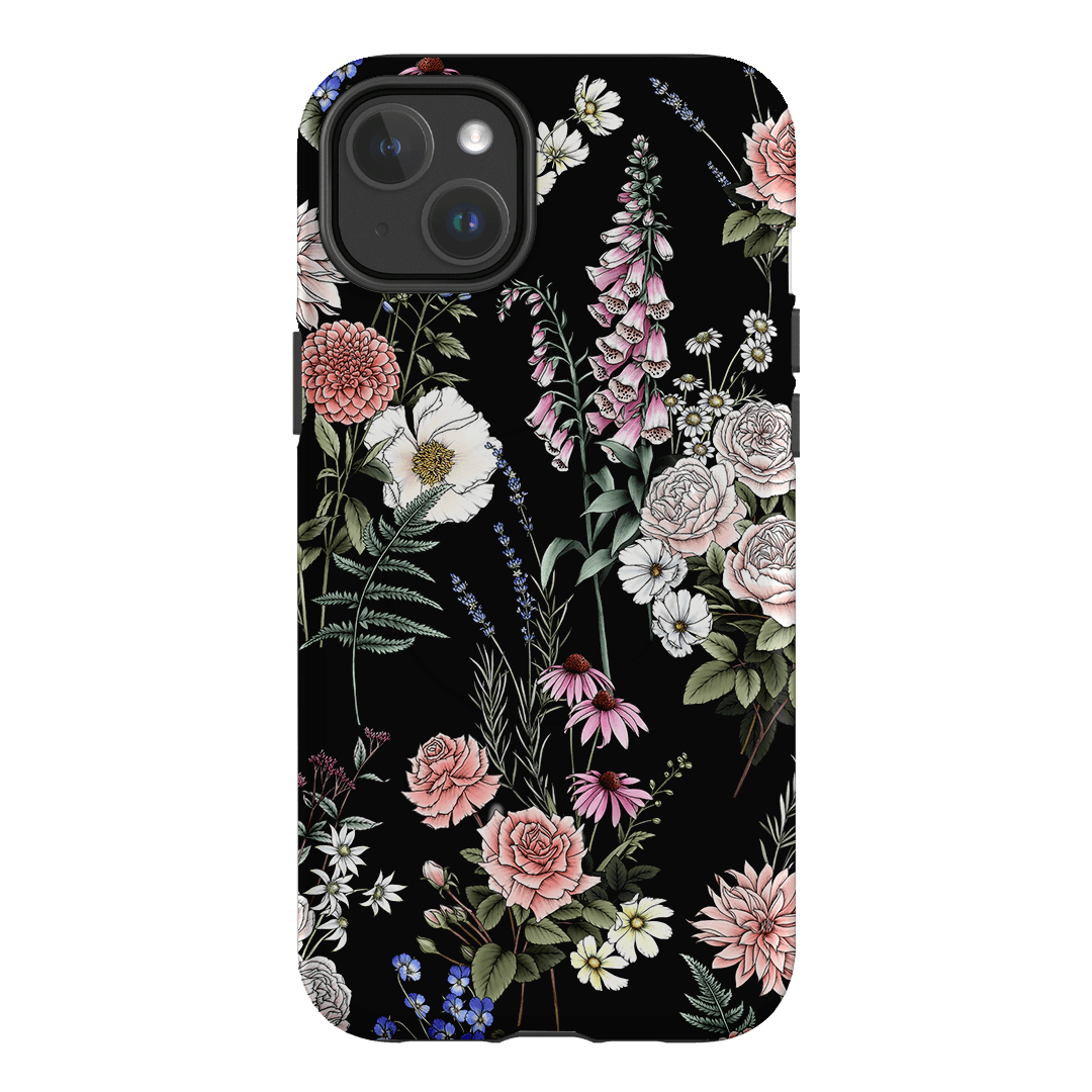 Garden Party Noir Printed Phone Cases iPhone 14 Plus / Armoured MagSafe by Typoflora - The Dairy