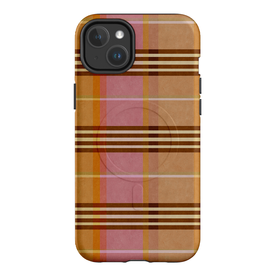 Peachy Plaid Printed Phone Cases iPhone 14 Plus / Armoured MagSafe by Fenton & Fenton - The Dairy