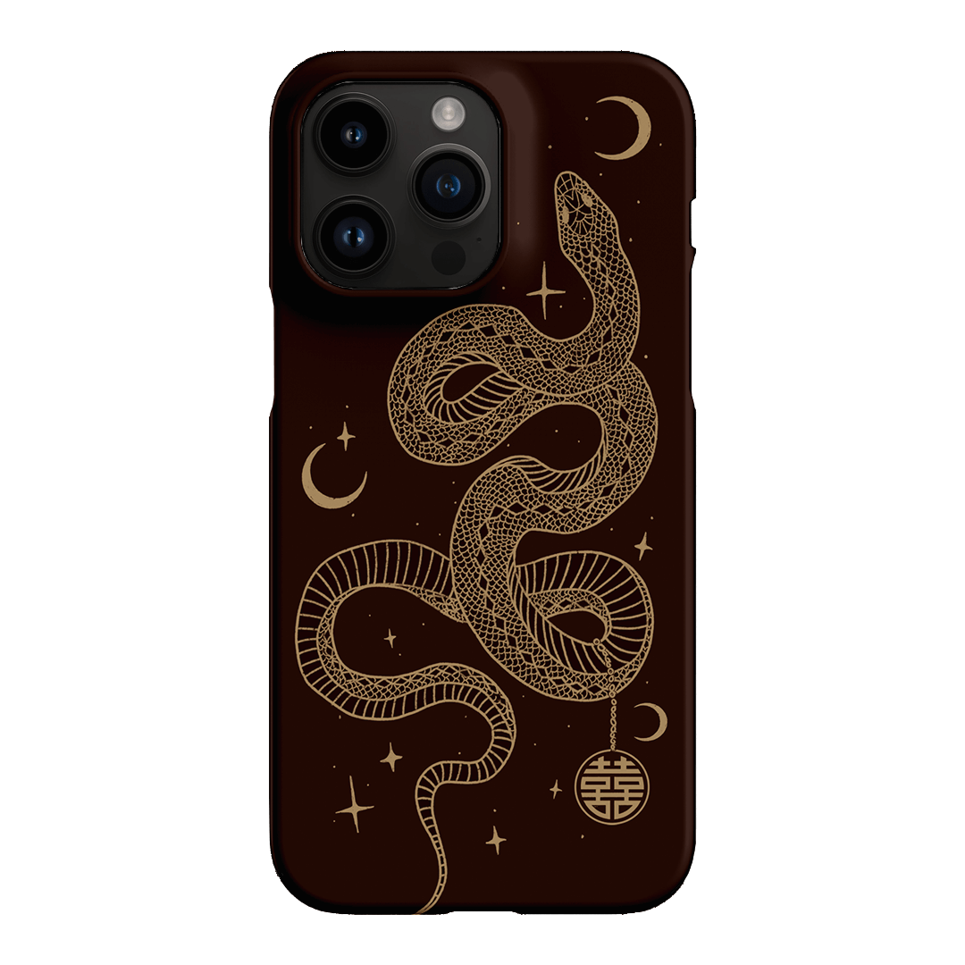 Astro Snake in Brown Printed Phone Cases by Veronica Tucker - The Dairy