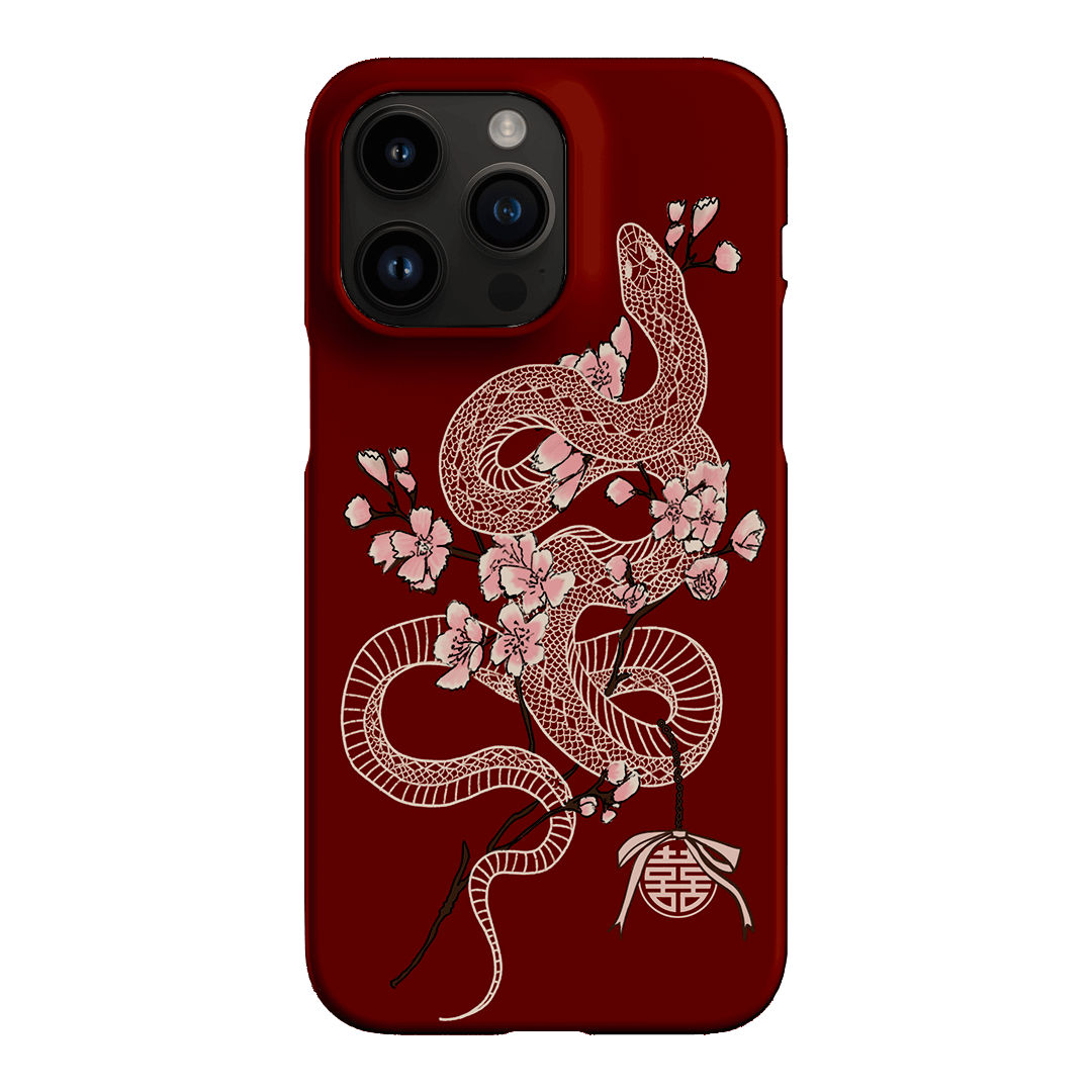 Blossom Snake in Red Printed Phone Cases by Veronica Tucker - The Dairy