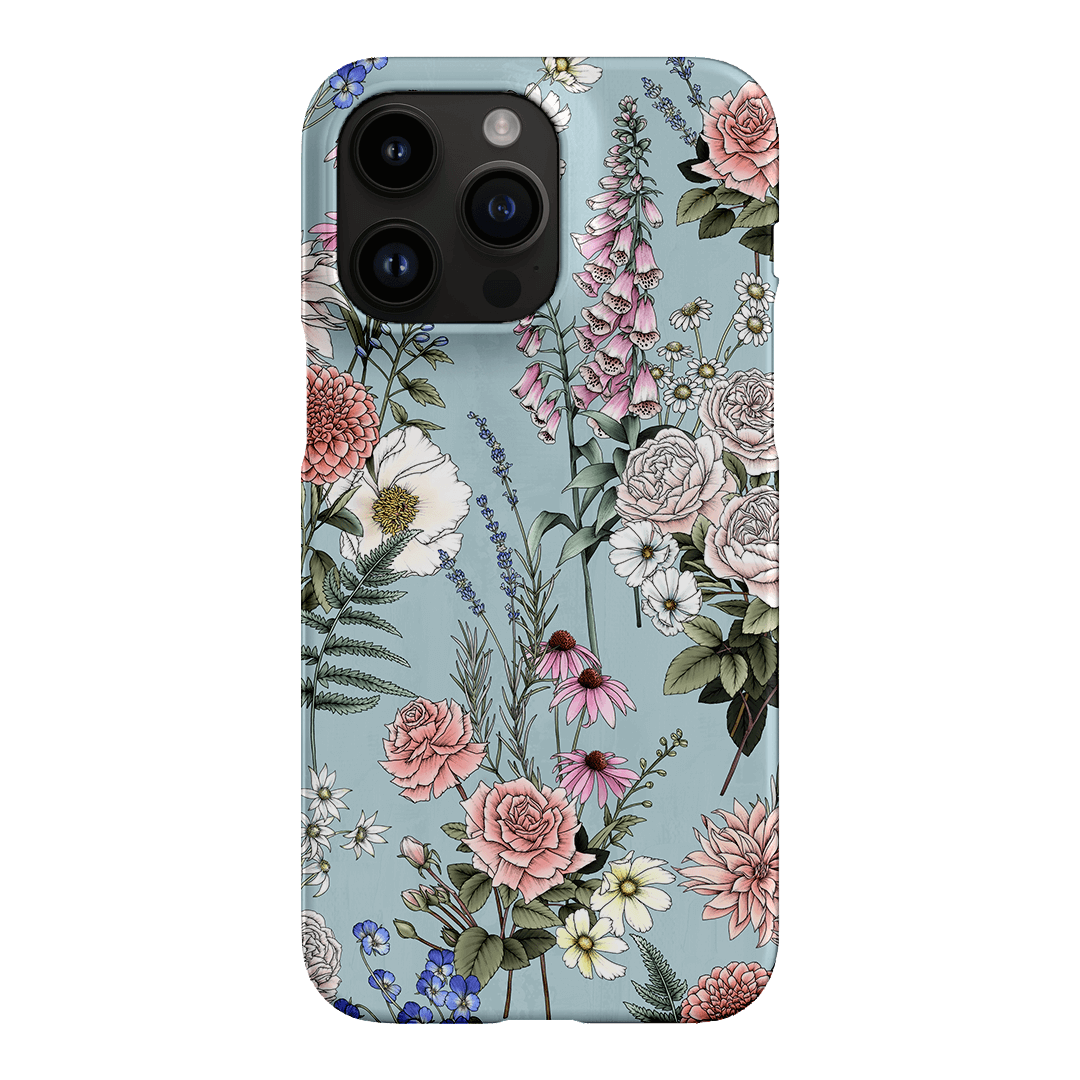 Garden Party Blue Printed Phone Cases iPhone 14 Pro Max / Snap by Typoflora - The Dairy