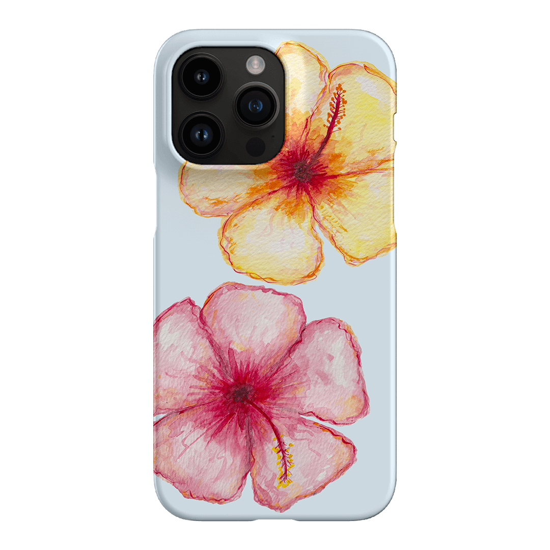 Hibiscus Flower Blue Printed Phone Cases iPhone 14 Pro Max / Snap by BG. Studio - The Dairy