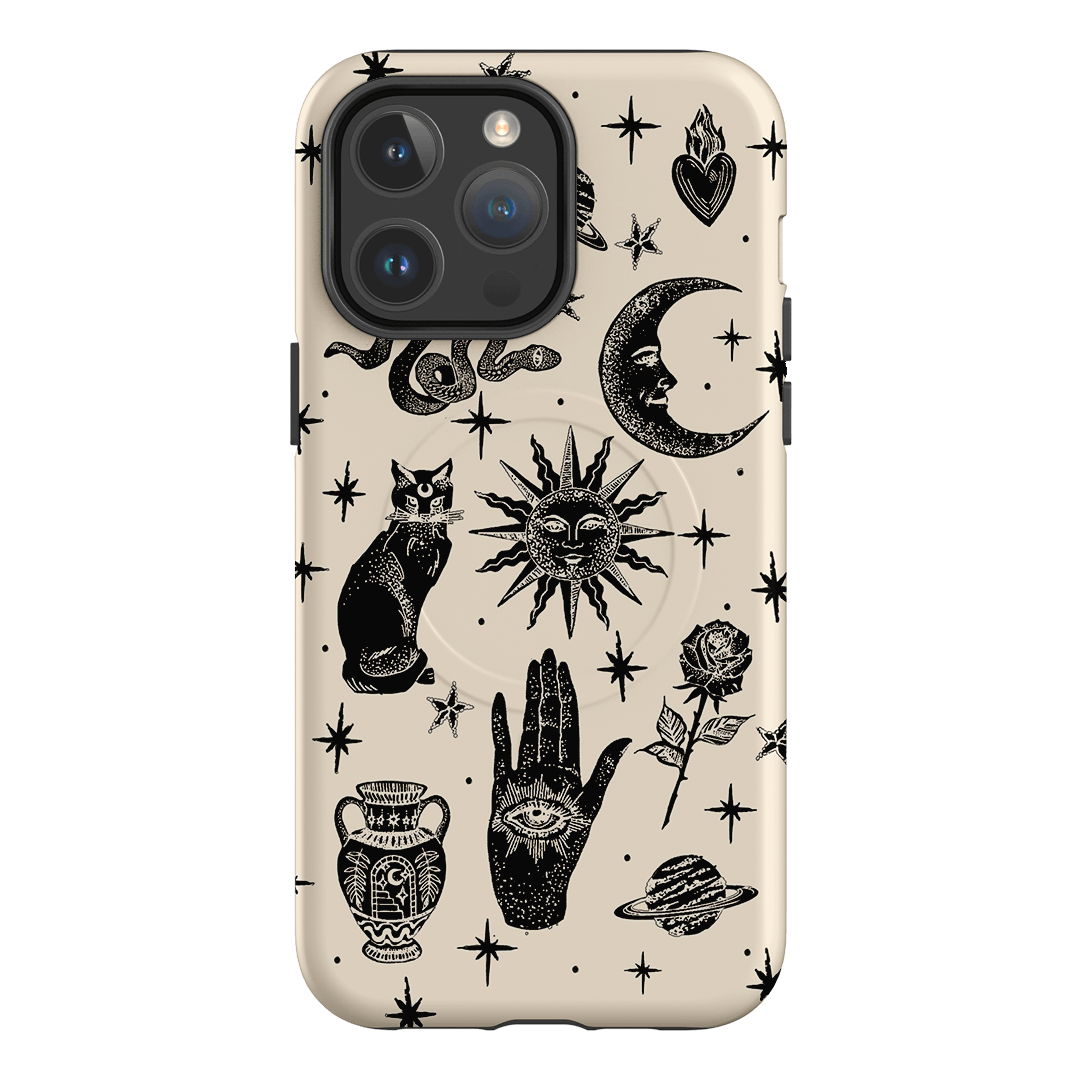 Astro Flash Beige Printed Phone Cases iPhone 14 Pro Max / Armoured MagSafe by Veronica Tucker - The Dairy