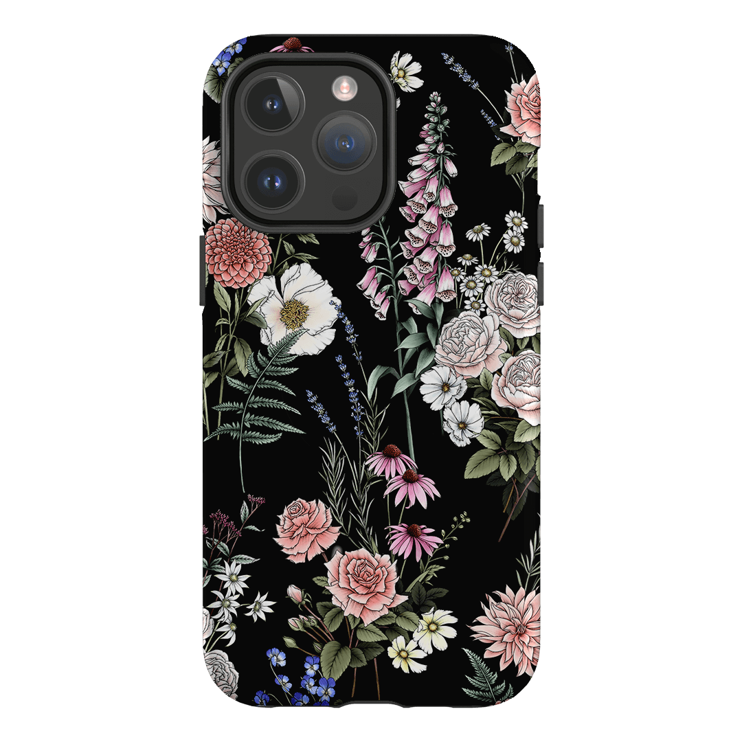 Garden Party Noir Printed Phone Cases iPhone 14 Pro Max / Armoured MagSafe by Typoflora - The Dairy