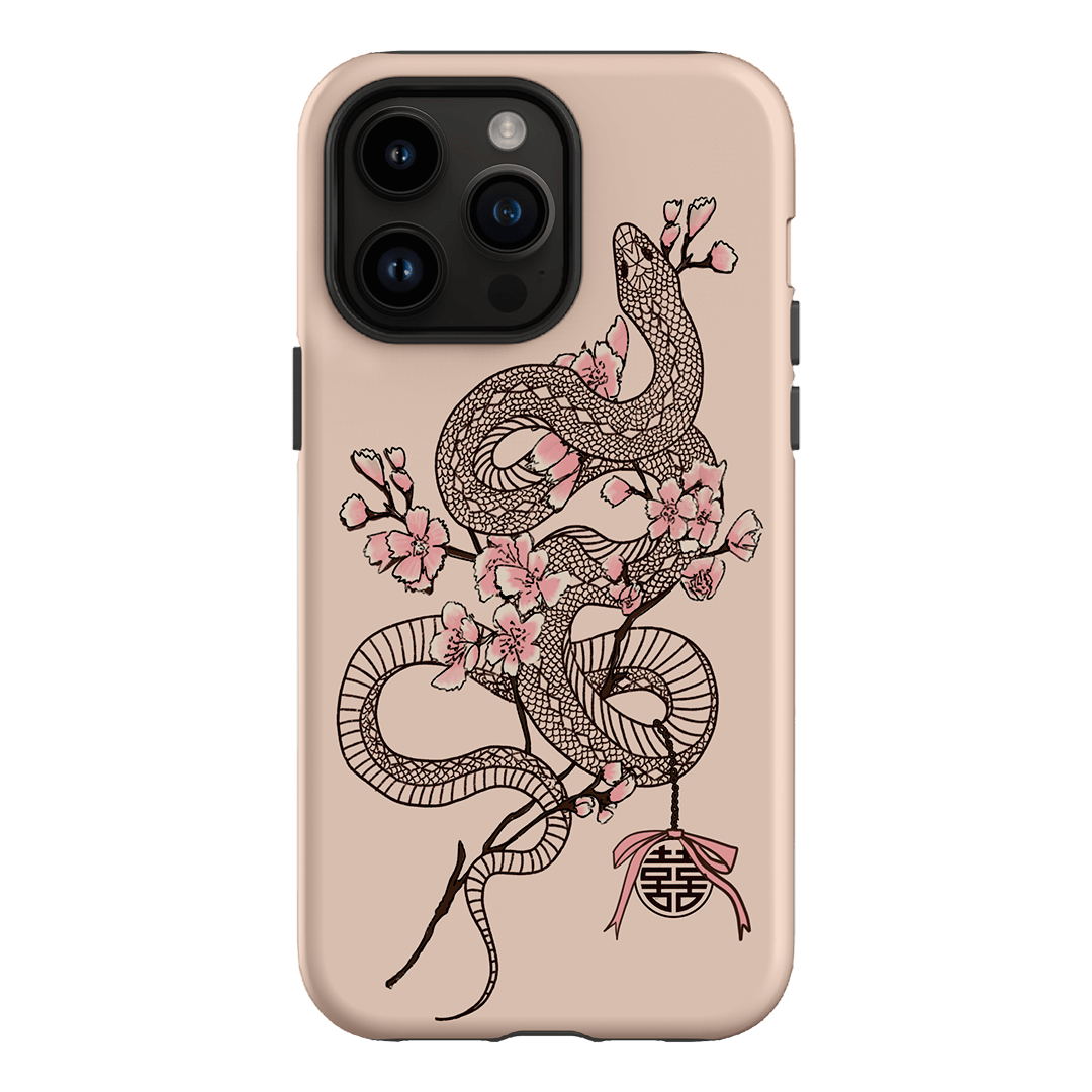 Blossom Snake in Pink Printed Phone Cases by Veronica Tucker - The Dairy