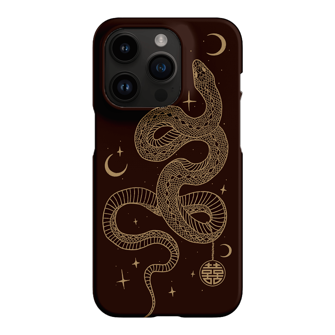 Astro Snake in Brown Printed Phone Cases by Veronica Tucker - The Dairy