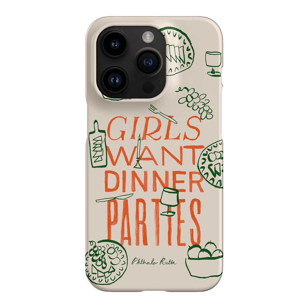 Dinner Parties Printed Phone Cases iPhone 14 Pro / Snap by Phthalo Ruth - The Dairy