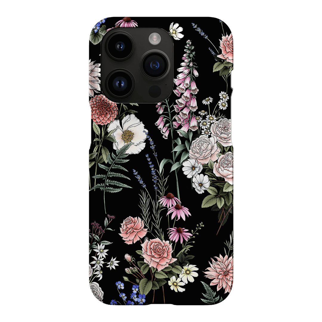 Garden Party Noir Printed Phone Cases iPhone 14 Pro / Snap by Typoflora - The Dairy