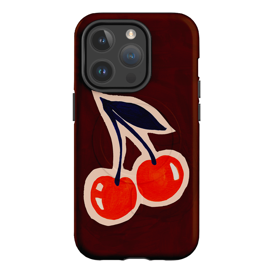 Cherries Printed Phone Cases iPhone 14 Pro / Armoured MagSafe by Studio Bon - The Dairy