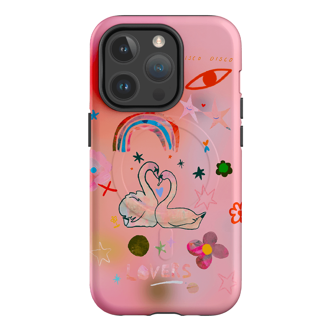 Pink Swan Printed Phone Cases iPhone 14 Pro / Armoured MagSafe by Kate Eliza - The Dairy