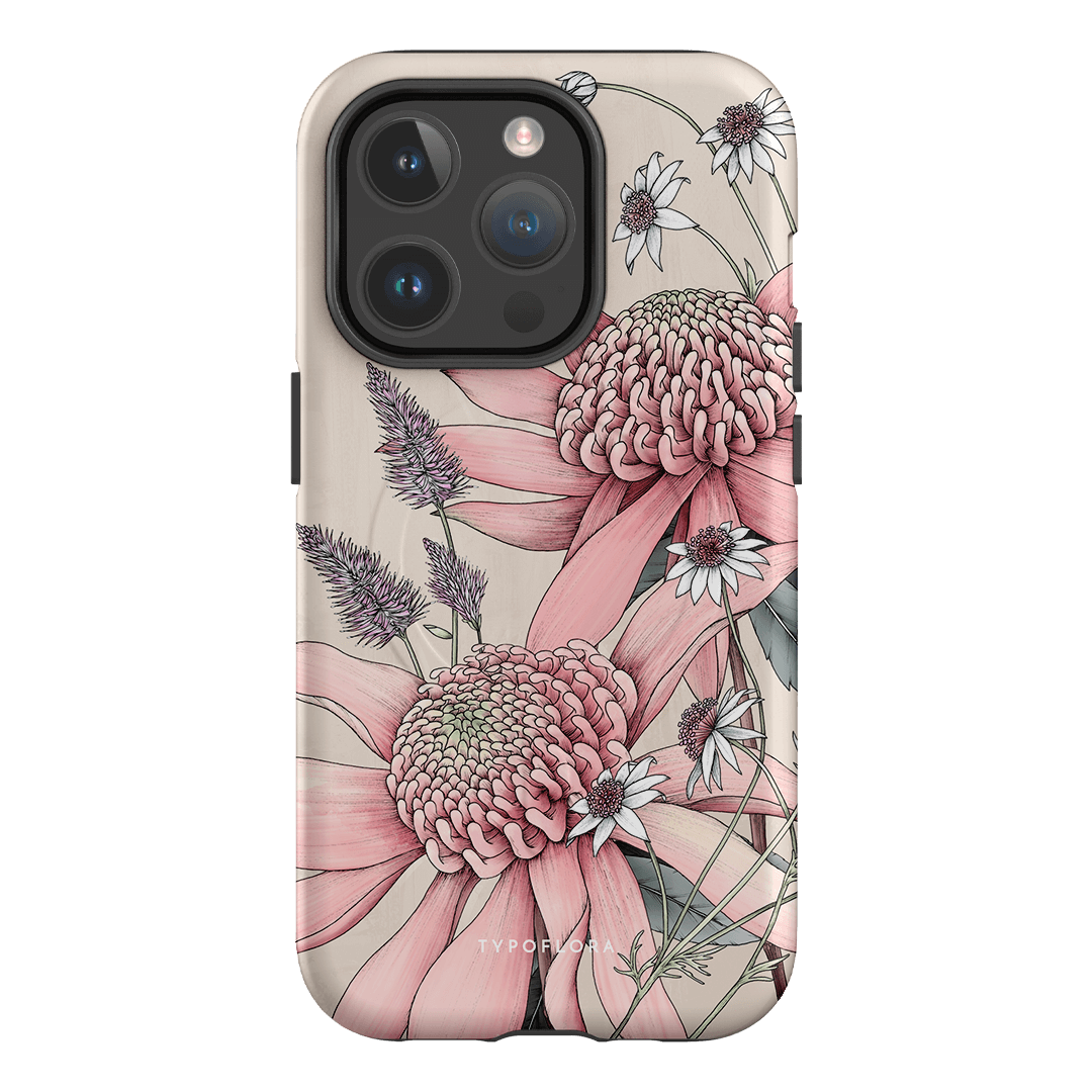 Pink Waratah Printed Phone Cases by Typoflora - The Dairy