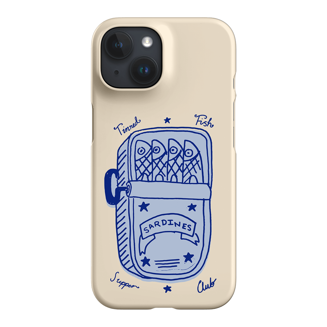 Sardine Social Blue Printed Phone Cases iPhone 15 / Snap by The Dairy - The Dairy