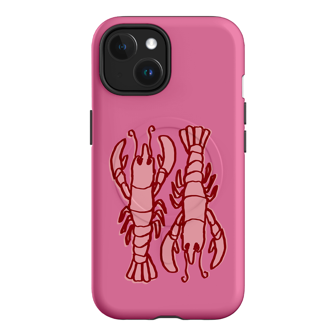 Lobster Love Pink Printed Phone Cases iPhone 15 / Armoured MagSafe by The Dairy - The Dairy