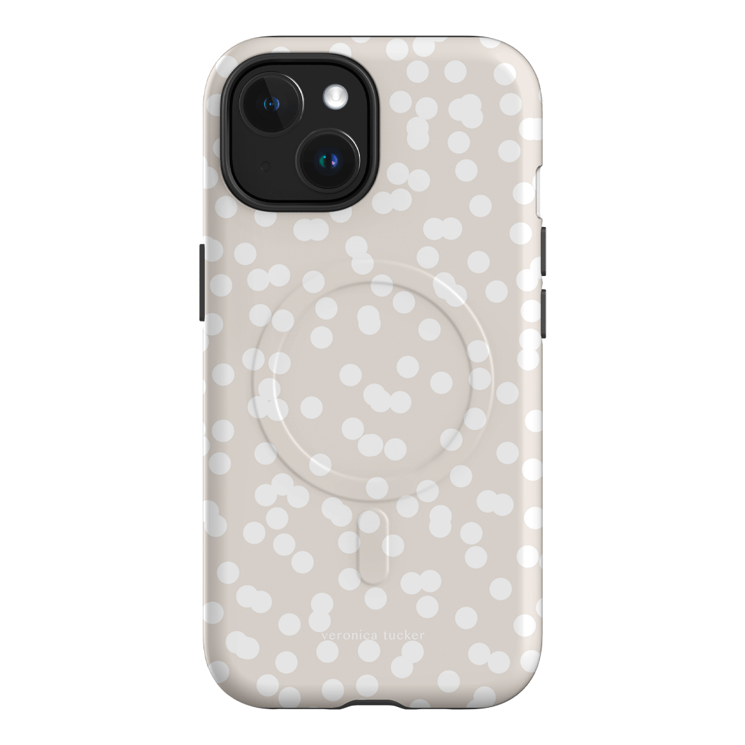 Mini Confetti White Printed Phone Cases iPhone 15 / Armoured MagSafe by Veronica Tucker - The Dairy