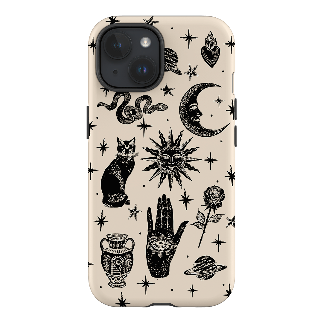 Astro Flash Beige Printed Phone Cases iPhone 15 / Armoured by Veronica Tucker - The Dairy