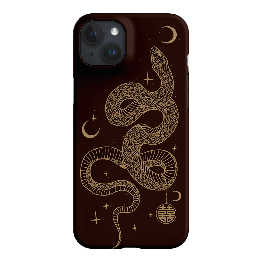 Astro Snake in Brown Printed Phone Cases by Veronica Tucker - The Dairy