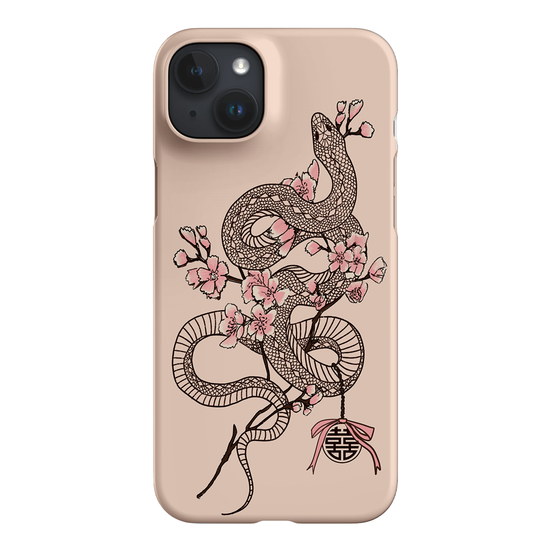 Blossom Snake in Pink Printed Phone Cases by Veronica Tucker - The Dairy