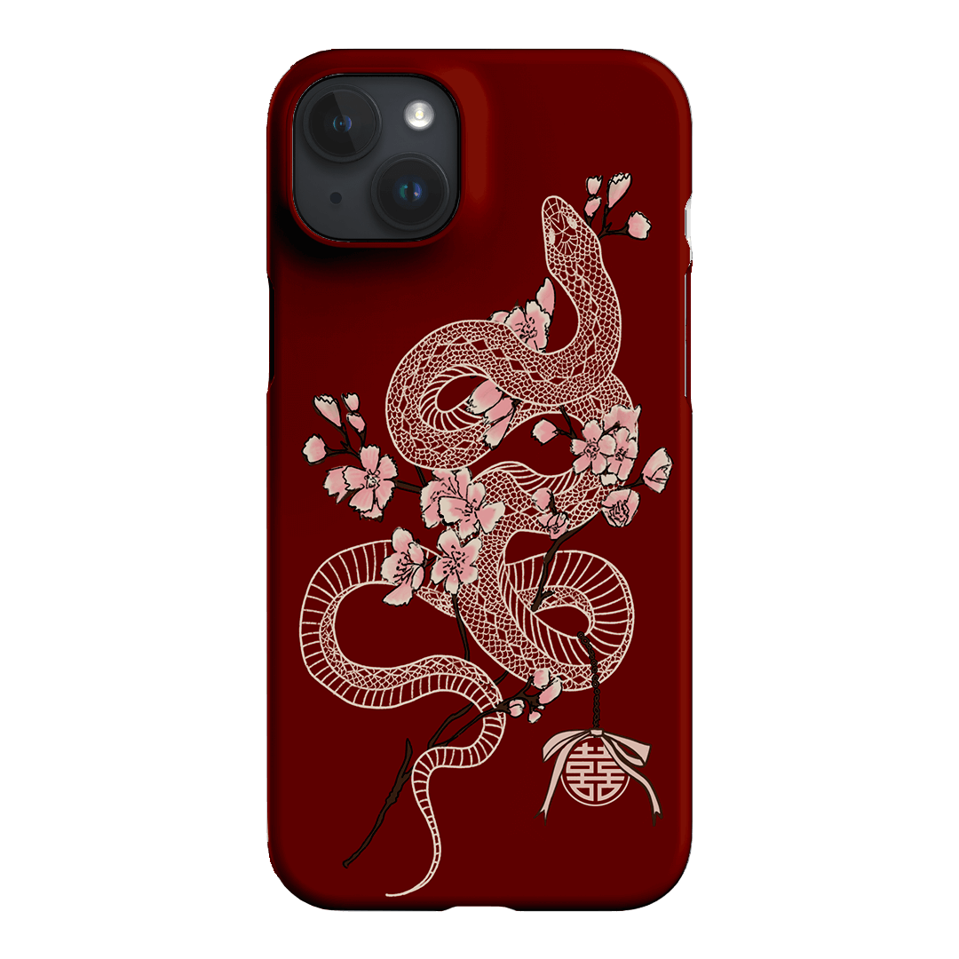 Blossom Snake in Red Printed Phone Cases by Veronica Tucker - The Dairy