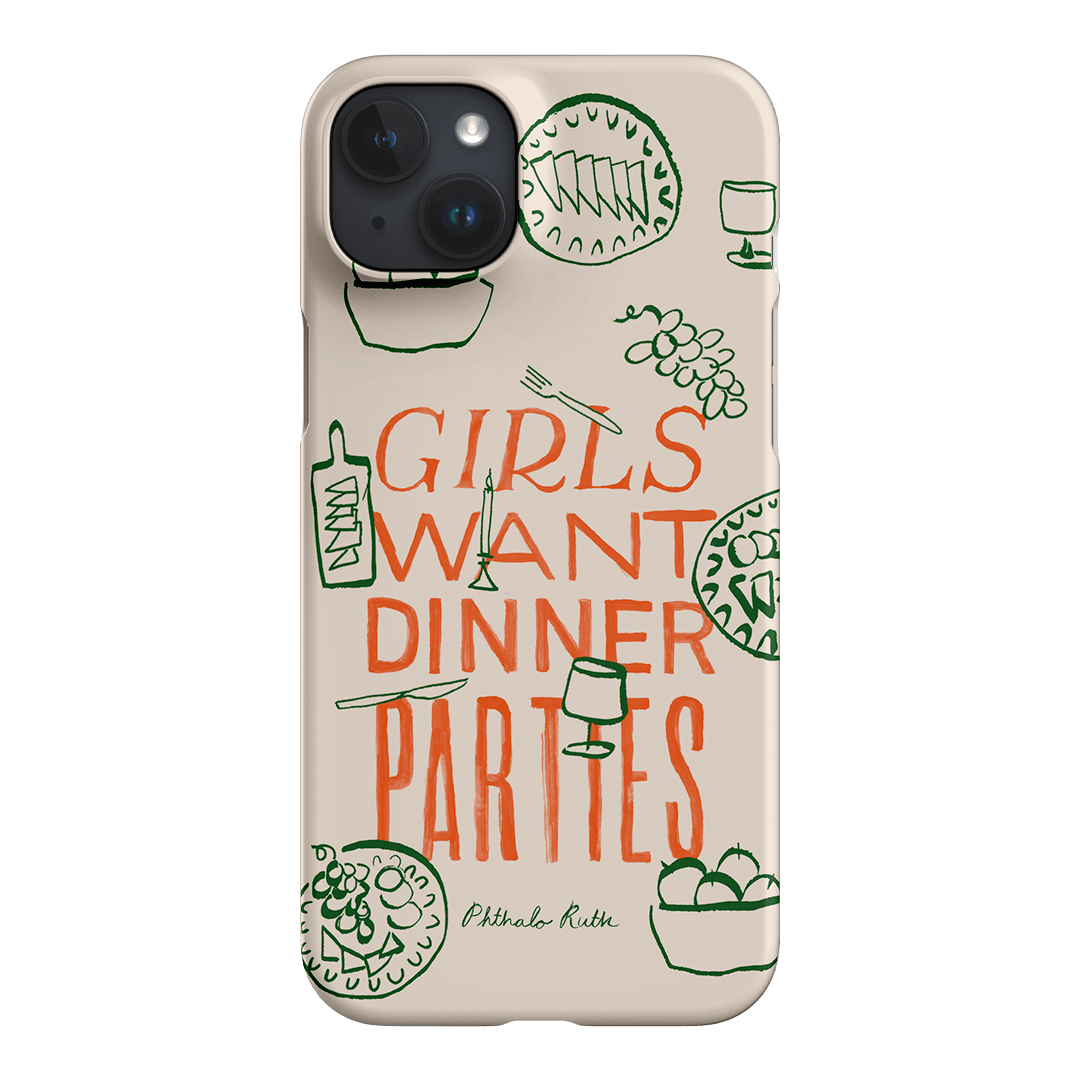 Dinner Parties Printed Phone Cases iPhone 15 Plus / Snap by Phthalo Ruth - The Dairy