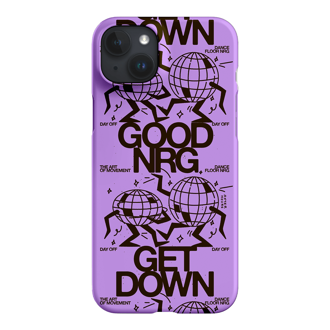 Good Energy in Purple Printed Phone Cases iPhone 15 Plus / Snap by After Hours - The Dairy