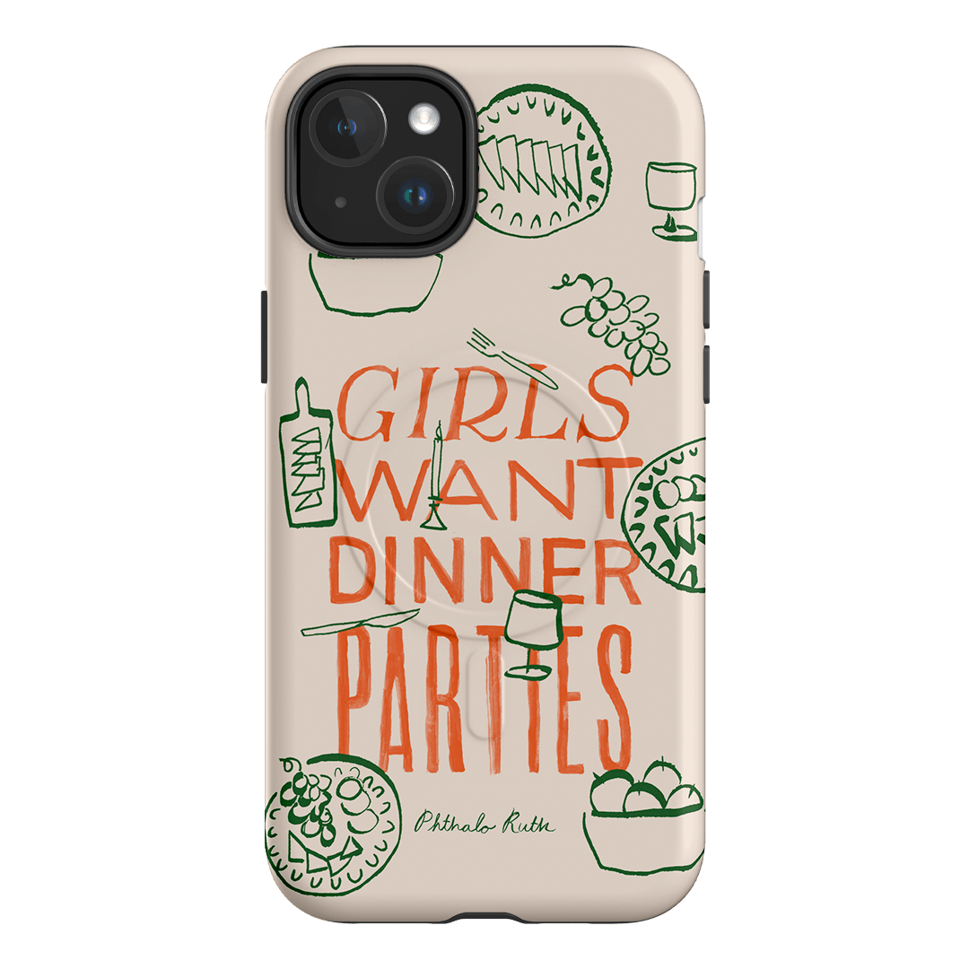 Dinner Parties Printed Phone Cases iPhone 15 Plus / Armoured MagSafe by Phthalo Ruth - The Dairy