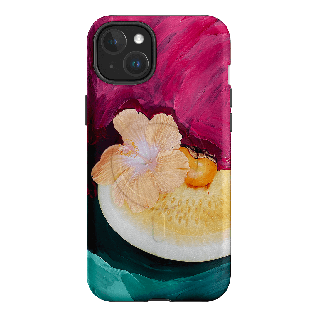 Hibiscus Melon Printed Phone Cases iPhone 15 Plus / Armoured MagSafe by Nicole Nelius - The Dairy