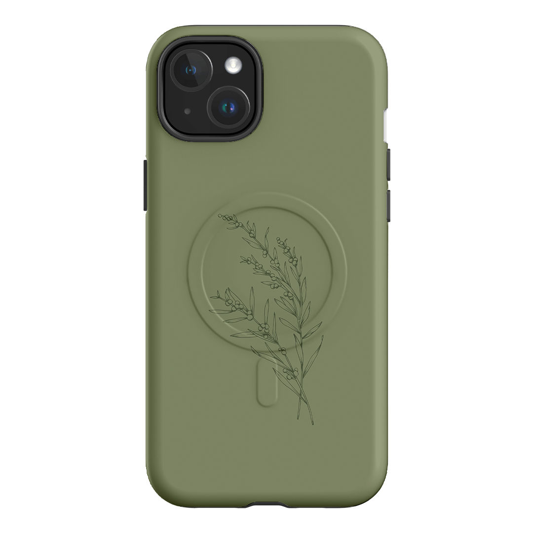 Khaki Wattle Printed Phone Cases by Typoflora - The Dairy