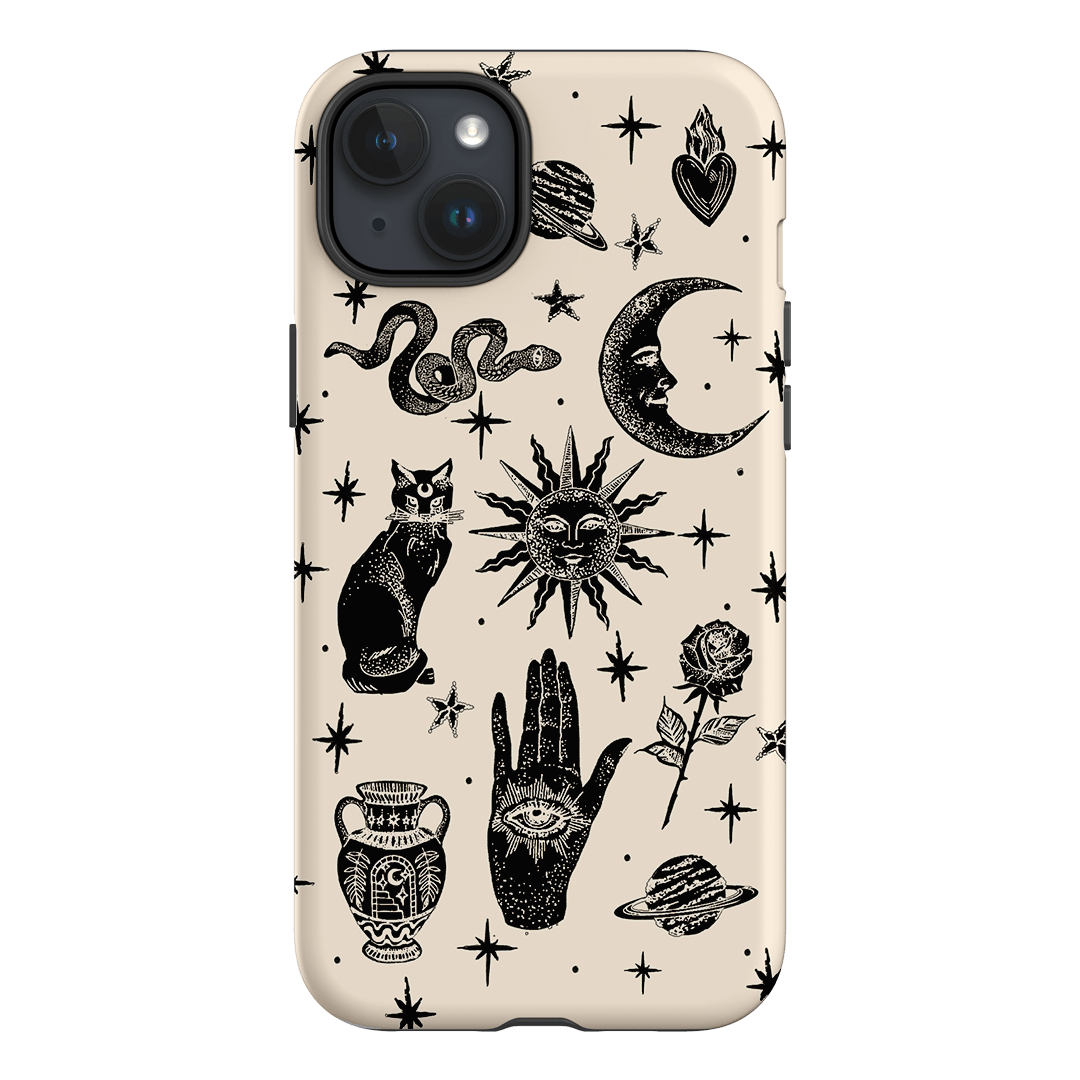 Astro Flash Beige Printed Phone Cases by Veronica Tucker - The Dairy