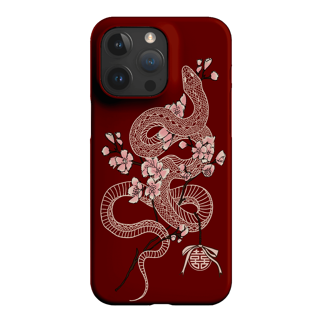 Blossom Snake in Red Printed Phone Cases by Veronica Tucker - The Dairy