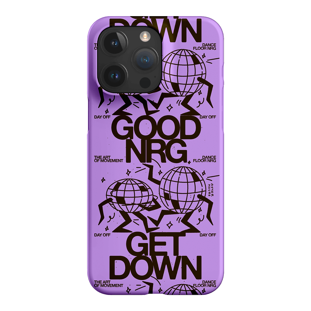 Good Energy in Purple Printed Phone Cases iPhone 15 Pro Max / Snap by After Hours - The Dairy