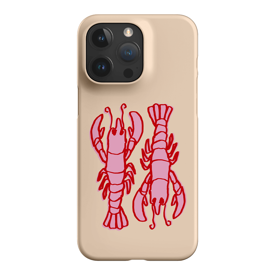 Lobster Love Peach Printed Phone Cases iPhone 15 Pro Max / Snap by The Dairy - The Dairy