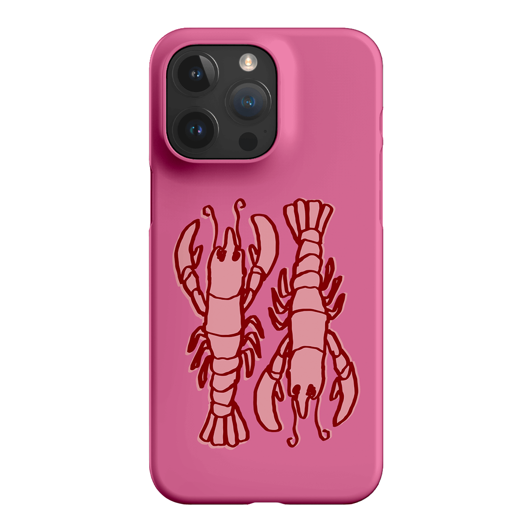 Lobster Love Pink Printed Phone Cases iPhone 15 Pro Max / Snap by The Dairy - The Dairy