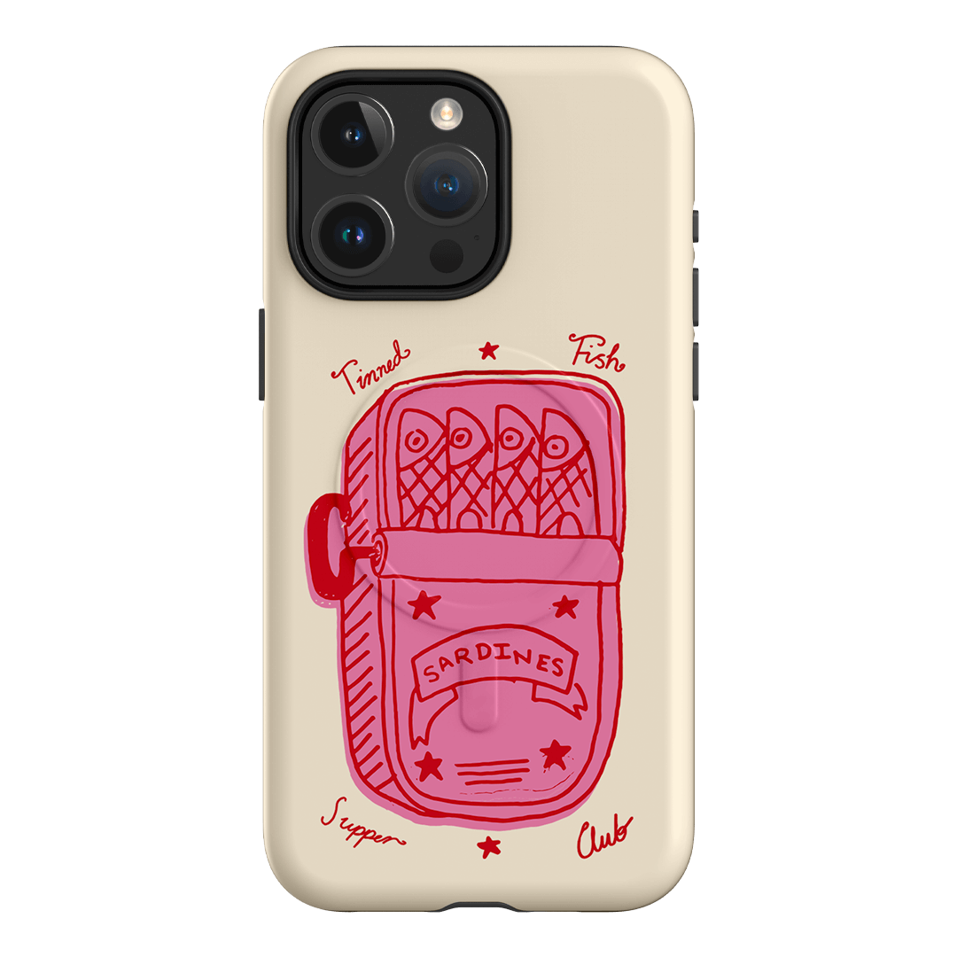 Sardine Social Red Printed Phone Cases iPhone 15 Pro Max / Armoured MagSafe by The Dairy - The Dairy