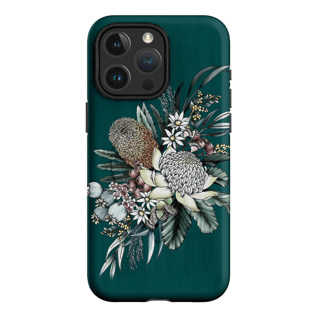 Teal Native Printed Phone Cases by Typoflora - The Dairy