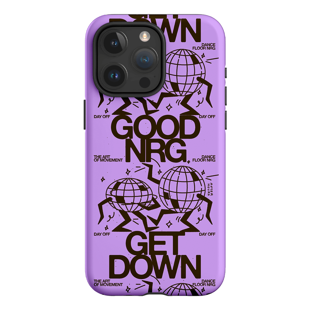 Good Energy in Purple Printed Phone Cases iPhone 15 Pro Max / Armoured by After Hours - The Dairy