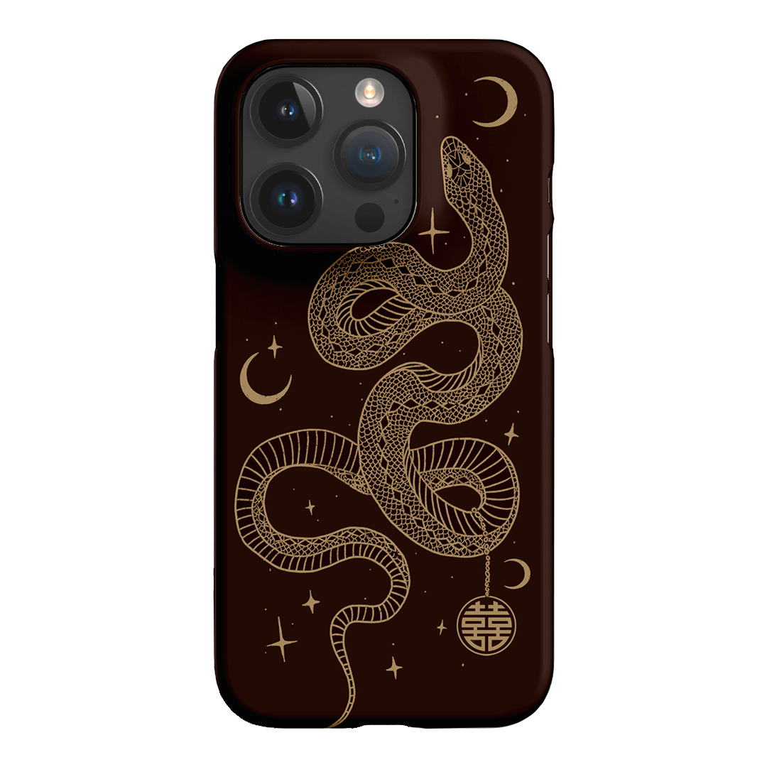 Astro Snake in Brown Printed Phone Cases by Veronica Tucker - The Dairy