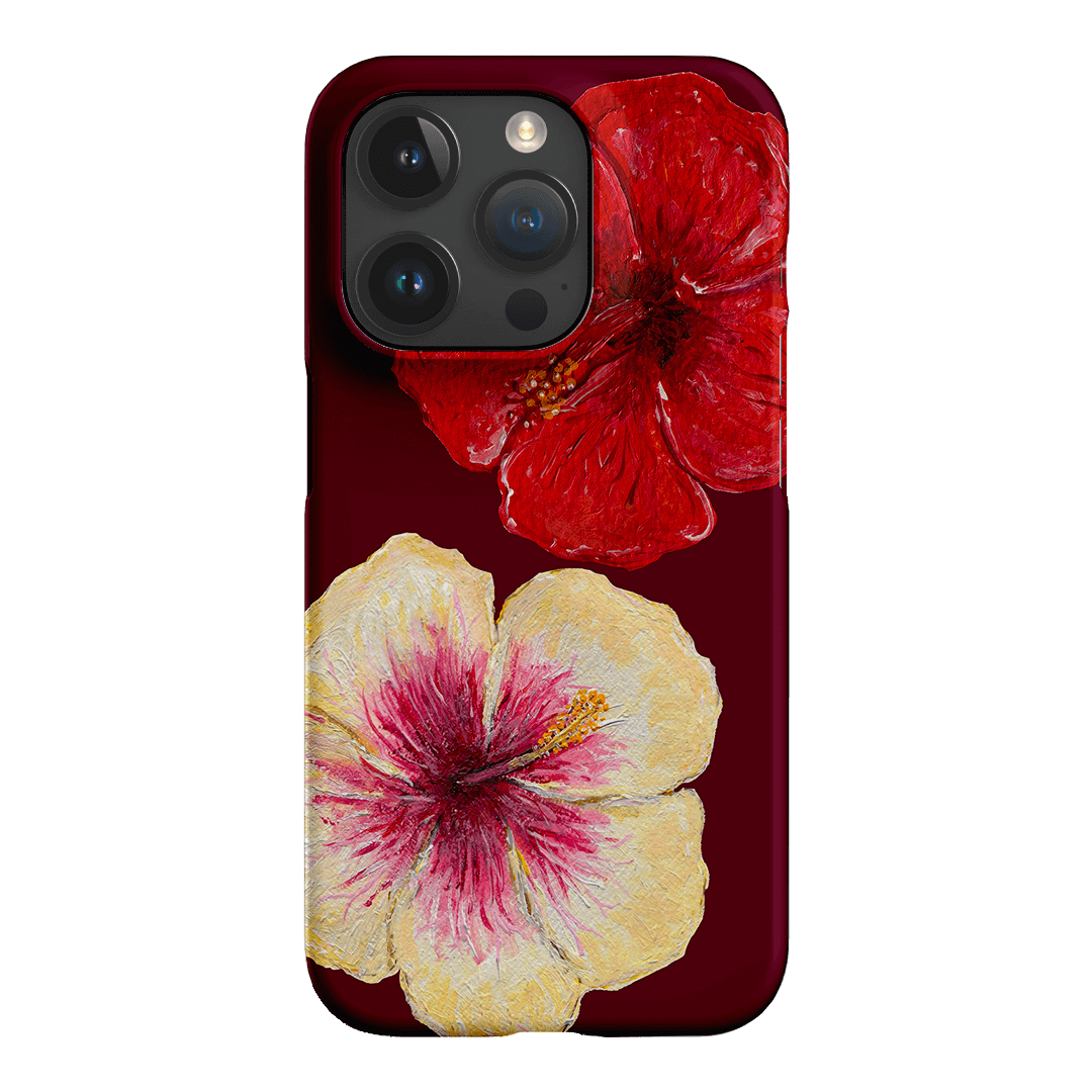 Hibiscus Flower Printed Phone Cases iPhone 15 Pro / Snap by BG. Studio - The Dairy