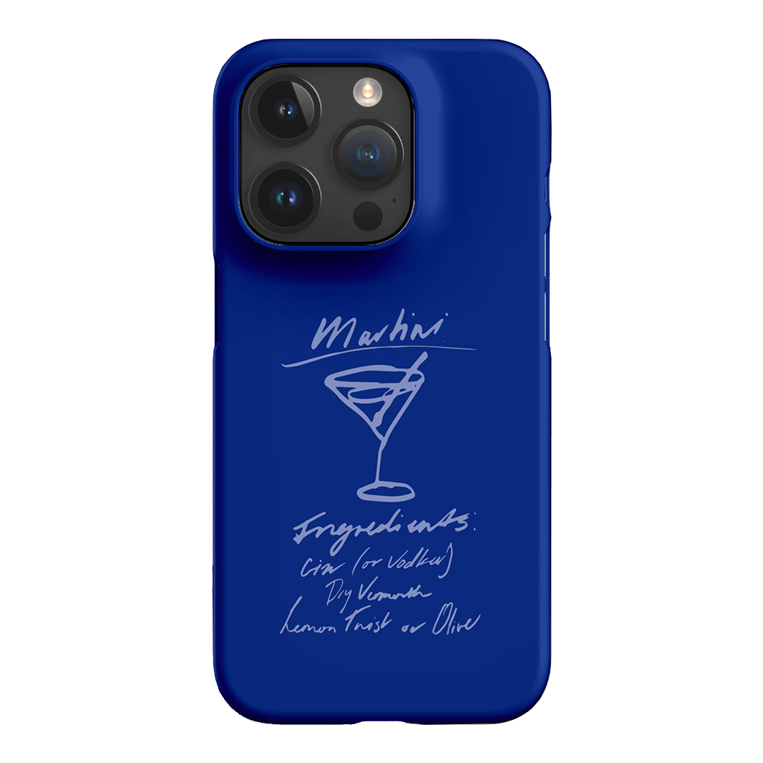 Martini Mood Blue Printed Phone Cases iPhone 15 Pro / Snap by The Dairy - The Dairy