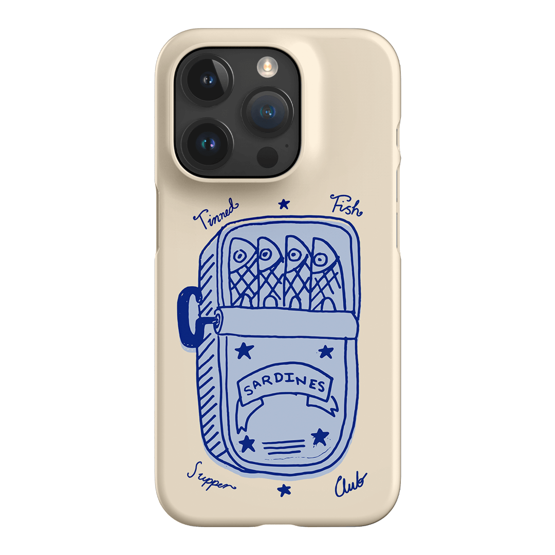 Sardine Social Blue Printed Phone Cases iPhone 15 Pro / Snap by The Dairy - The Dairy