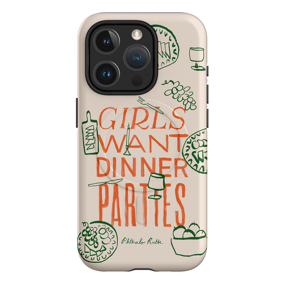 Dinner Parties Printed Phone Cases iPhone 15 Pro / Armoured MagSafe by Phthalo Ruth - The Dairy