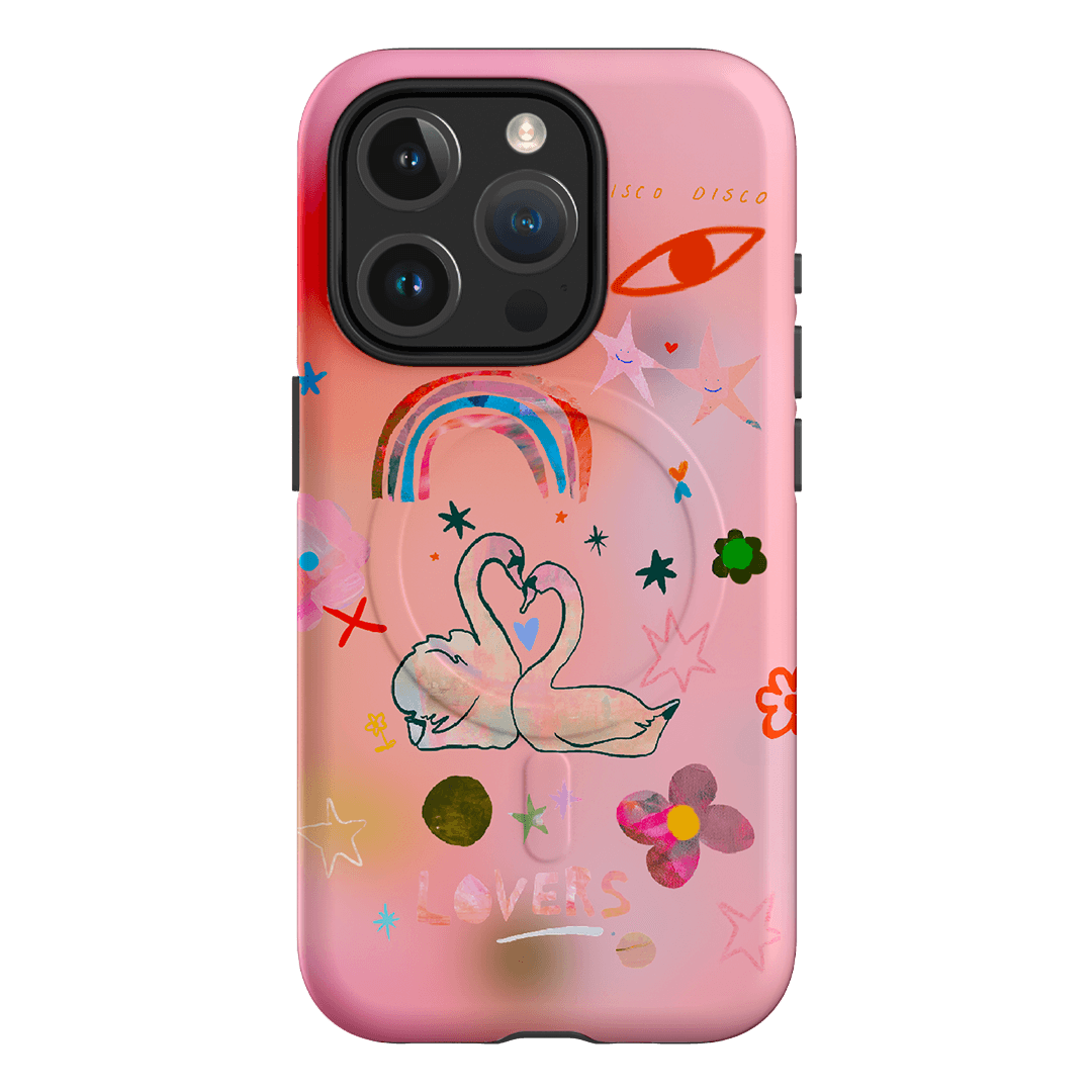 Pink Swan Printed Phone Cases iPhone 15 Pro / Armoured MagSafe by Kate Eliza - The Dairy